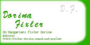 dorina fixler business card